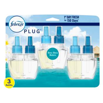 3 Packs Febreze Plug Ocean: Hinoki Ginger Water Lily Scented Oil Refill