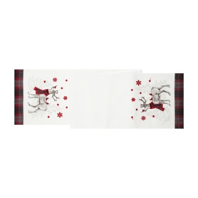 C&F Home 13" x 72" Frosty Deer Table Runner