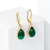 Ross-Simons Malachite Drop Earrings in 18kt Gold Over Sterling - 3 of 4