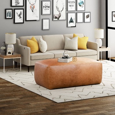 Poly & Bark Denver Leather Ottoman
