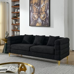 Lycvki 81 in. Oversized Comfort 3 Seater Sectional Sofa with 3 Pillows - 1 of 4