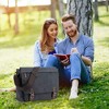 Messenger Bag for Men and Women, Retro Canvas Shoulder Bag Satchel For College fit 15.6 Inch Laptop (Black) - 2 of 4