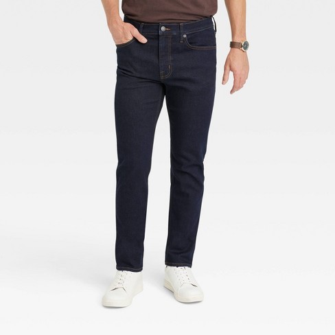 Men's Slim Fit Jeans - Goodfellow & Co™ Dark Blue Wash 38x32 : Target