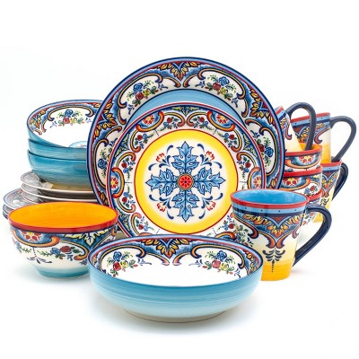 20pc Stoneware Zanzibar Dinnerware Set - Euro Ceramica