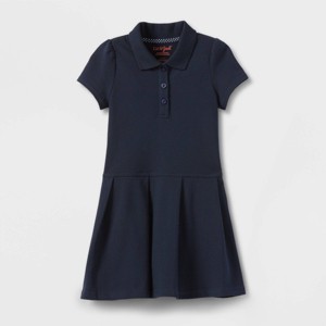 Toddler Girls' Short Sleeve Pleated Uniform Tennis Dress - Cat & Jack™ Navy - 1 of 3