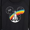 Women's - Disney - Retro Space Ear Silhouette with Rocket Lightweight French Terry Wide Neck Long Sleeve Shirt - 2 of 4