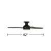 52" Casa Vieja Elite Modern Indoor Hugger Ceiling Fan with LED Light Remote Control Black Opal Glass for Living Room Kitchen House Bedroom Family Home - 4 of 4