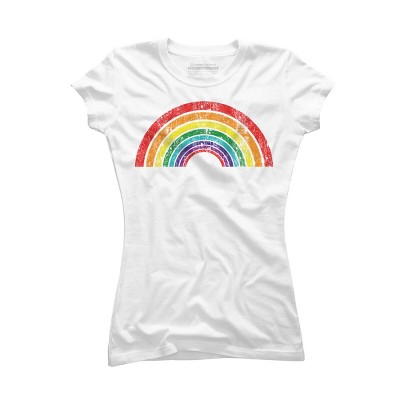 Adult Design By Humans Retro Rainbow Pride Parade By MusicoIlustre T-Shirt