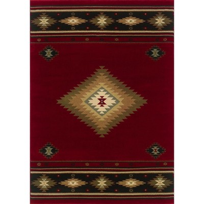 Oriental Weavers Hudson Red/Green Rug Rug Size: 7'8" x 10'10"