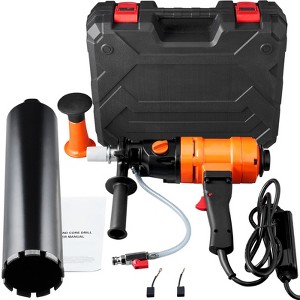 VEVOR Diamond Core Drilling Machine, 4in Handheld Wet Concrete Core Drill Rig, 1100-2400RPM Two Speed & 1-1/4" Thread & 2 Bubble Levels - 1 of 4