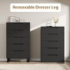 5 Drawers Dresser for Bedroom, 50" Tall Dresser, Freestanding Vertical Drawer with Storage, Wooden Closet Chest Storage for Living Room - 3 of 4