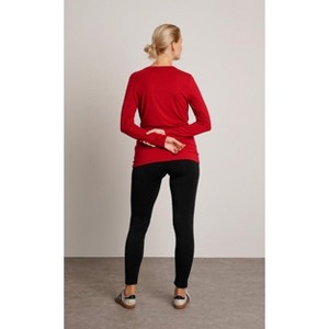 NOM Maternity Liv Long Sleeve Crew Neck Tee - 1 of 4