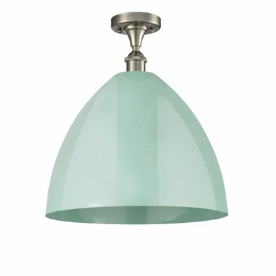 Plymouth Dome - 1 Light Semi-Flush Mount In Industrial Style-18.75 Inches Tall and 16 Inches Wide