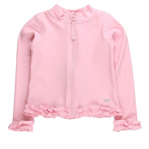 RuffleButts Toddler Girls UPF50+ Active Full Zip Ruffle Jacket - 1 of 2