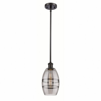 Vaz - 1 Light Stem Hung Mini Pendant In Industrial Style-8.13 Inches Tall and 5.88 Inches Wide