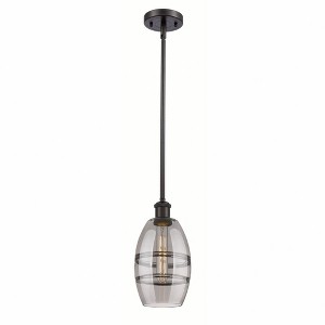 Vaz - 1 Light Stem Hung Mini Pendant In Industrial Style-8.13 Inches Tall and 5.88 Inches Wide - 1 of 1