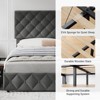 GOCAPTAIN Bed Frame with 4 Storage Drawers and Adjustable Headboard, Linen Upholstered Platform Bed Frame, Diamond Button Tufted - 3 of 4