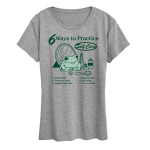 Women's - Instant Message - Frog Self Care Short Sleeve Graphic T-Shirt - 1 of 4