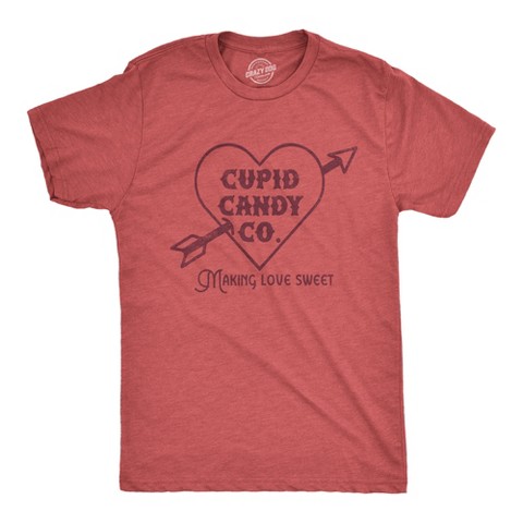 Мужские футболки Crazy Dog T-Shirts, Inc. Mens Cupid Candy Co T Shirt Funny Valentines Day T Shirts for Guys - Crazy Dog Men's T Shirt for Valentines Gift Red L