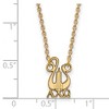Black Bow Jewelry 14k Yellow Gold Plated Sterling Silver Alpha Chi Omega Greek Life Necklace 18 Inch - 2 of 4