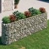 vidaXL Gabion Raised Bed in Galvanized Iron - Rustproof and Weather-Resistant Outdoor Garden Planter in Silver - 2 of 4
