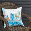 Saro Lifestyle Charming Outdoor Sail Boats Poly Filled Pillow, 20"x20", Multicolored - 4 of 4