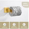 Mixxidea Square Single Towel Hook Bundle with Double Towel Hook, Toilet Paper Holder (Brushed Gold) - 2 of 4