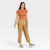 Women's High-Rise Faux Leather Tapered Ankle Pants - A New Day™ - image 3 of 3