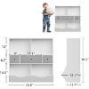 Kids Toy Storage Organizer with 3 Removable Drawers and 4 Open Cubbies, Multifunctional Bookshelf and Floor Cabinet for Nursery, Playroom and Bedroom - 3 of 4