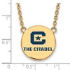 Black Bow Jewelry 14k Yellow Gold Plated Sterling Silver The Citadel Bulldogs NCAA Necklace 18 Inch - 3 of 4