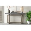 Pine Veneer Painted Console Table with Triple Rectangle Leg Design, Thick Solid Pine Legs and Adjustable Feet - 4 of 4