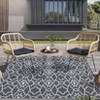 Large Outdoor Rug 9 x 18 Reversible Plastic Straw Rug RV Mat, Indoor Outdoor Carpet for Patio, Camping, Balcony, Deck, Backyard - 4 of 4