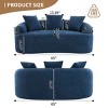 Compact Design Curved Loveseat Sofa, Couch for Apartments, Full Compression Foam Filling Sofa with Chenille Cover-Baofuwish - 4 of 4