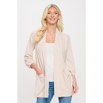 WEST K Women's Carly Ribbed Knit Cardigan with Pockets