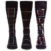 MeMoi Men's 3 Pair Pack Novelty Professions Crew Socks Black-Black 10-13 - 2 of 3