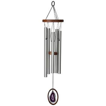 Woodstock Wind Chimes Signature Collection, Woodstock Agate Chime, Purple 25'' Wind Chime WAGUL