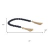 HomeRoots 24" Dark Blue Wood Hand Painted Decorative Tassel - 3 of 4