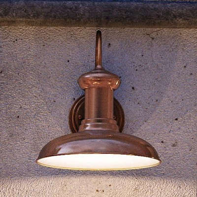 Urban Ambiance Luxury Luxe Industrial Chic Outdoor Wall Light,  12.375"H x 12"W,  Solid Copper Finish, UHP1026