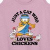 Women's - Garfield - Just A Cat Who Loves Chickens Graphic Racerback Tank - 2 of 4