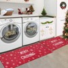 17x29In+17x47In Kitchen Rugs and Mats Sets of 2 Washable Non Slip Kitchen Mats Christmas Decorative Red Runner Rugs Throw Floor Mats Runner - 4 of 4