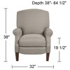 Kensington Hill Storm 32" Wide Light Gray 3-Way Push-Through Recliner - 4 of 4