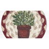 Earth Rugs Rosemary Printed Coaster – Rustic Kitchen 5"x5" Square Drink Mat - 2 of 3