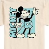 Men's - Disney - Mickey Light Blue Vintage Short Sleeve Graphic T-Shirt - 2 of 4