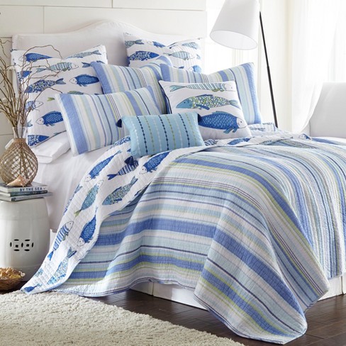  Levtex Home - Mills Waffle Navy Duvet Cover Set - King