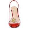 Allegra K Women's Clear Slingback Wedge Heel Rhinestone Peep Toe Sandals - 2 of 4