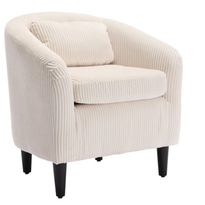 NicBex 24.8 Inch Modern Corduroy Single Sofa with Thick Cushions and 1 Pillow for Living Room,Office,Apartment