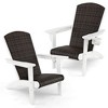 Tangkula 4PCS Patio Adirondack Chair Wide Armrests & Hidden Cupholder - 3 of 4