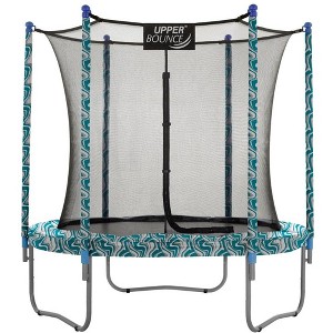 Upper Bounce Round Trampoline Set with Safety Enclosure System - Backyard Trampoline - Outdoor Trampoline for Kids - Adults - 1 of 4