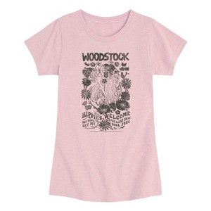 Girls' - Woodstock - Woodstock Hippie -Youth Girls Short Sleeve T-Shirt Fitted Short Sleeve Graphic T-Shirt - 1 of 4