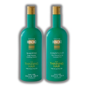Hayashi System Hinoki Scalp Theraphy Shampoo - (33.8 oz) For Thinning Hair & Conditioner - (33.8 oz) - LITER DUO - 1 of 2